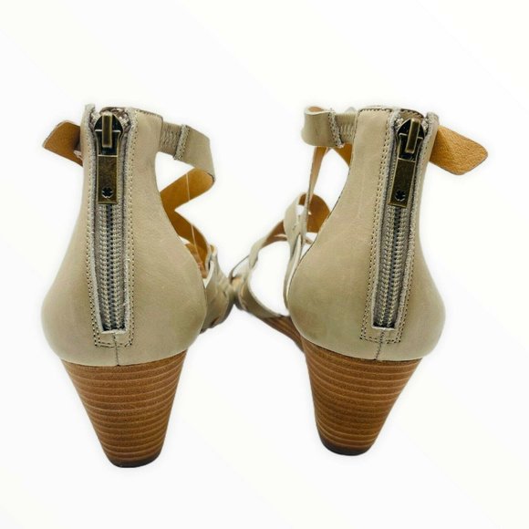 Lucky Brand Jewelia Leather Wedge Sandal 12M NWOT - Picture 8 of 10